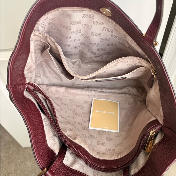 Michael Kors Dark Red Leather Tote - Picture 5 of 9